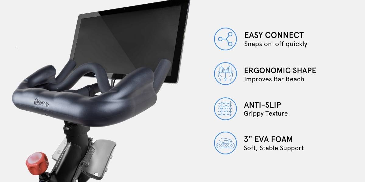 ComfortGrip Handlebar Extender for Peloton Bike, NordicTrack, Bowflex