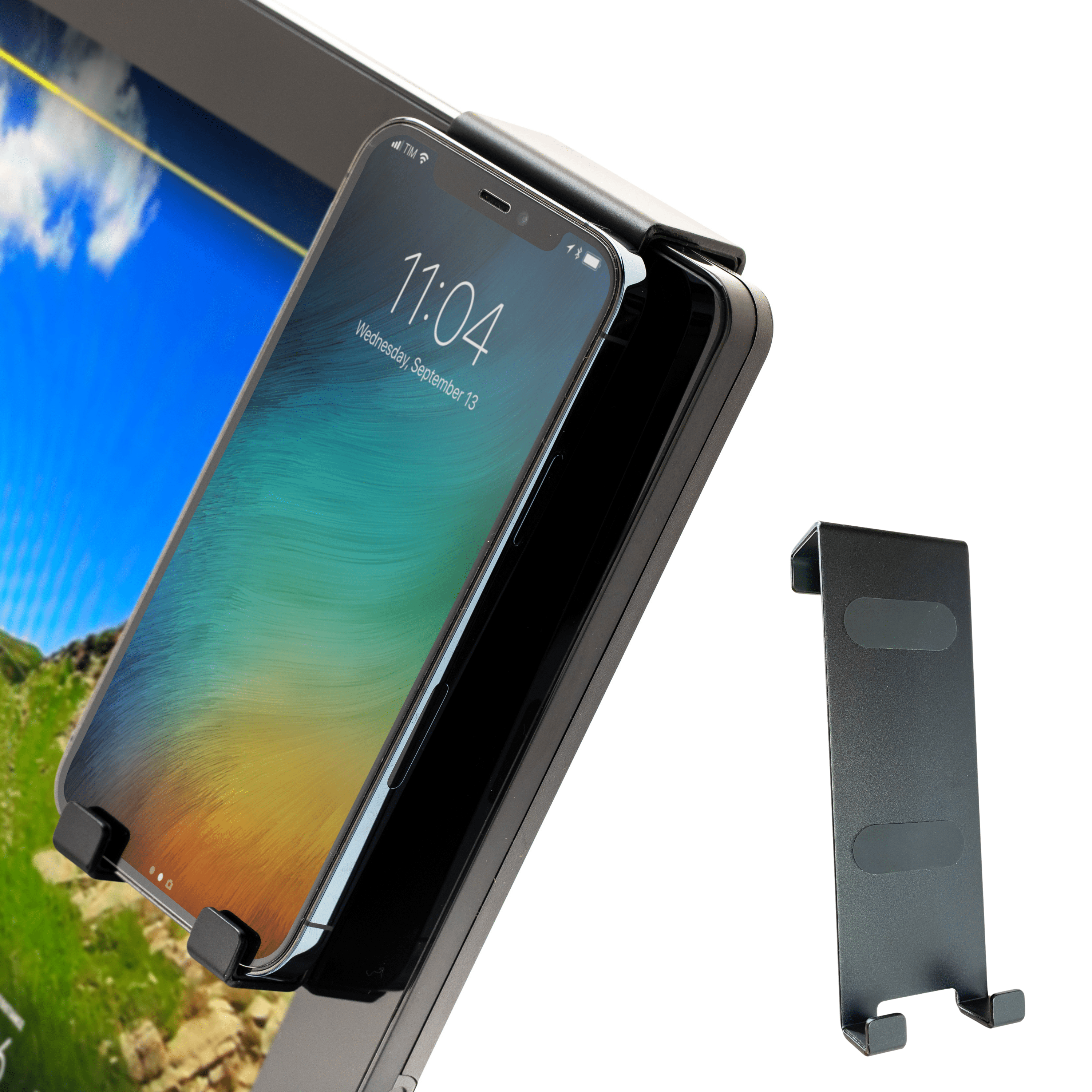 Peloton top phone holder